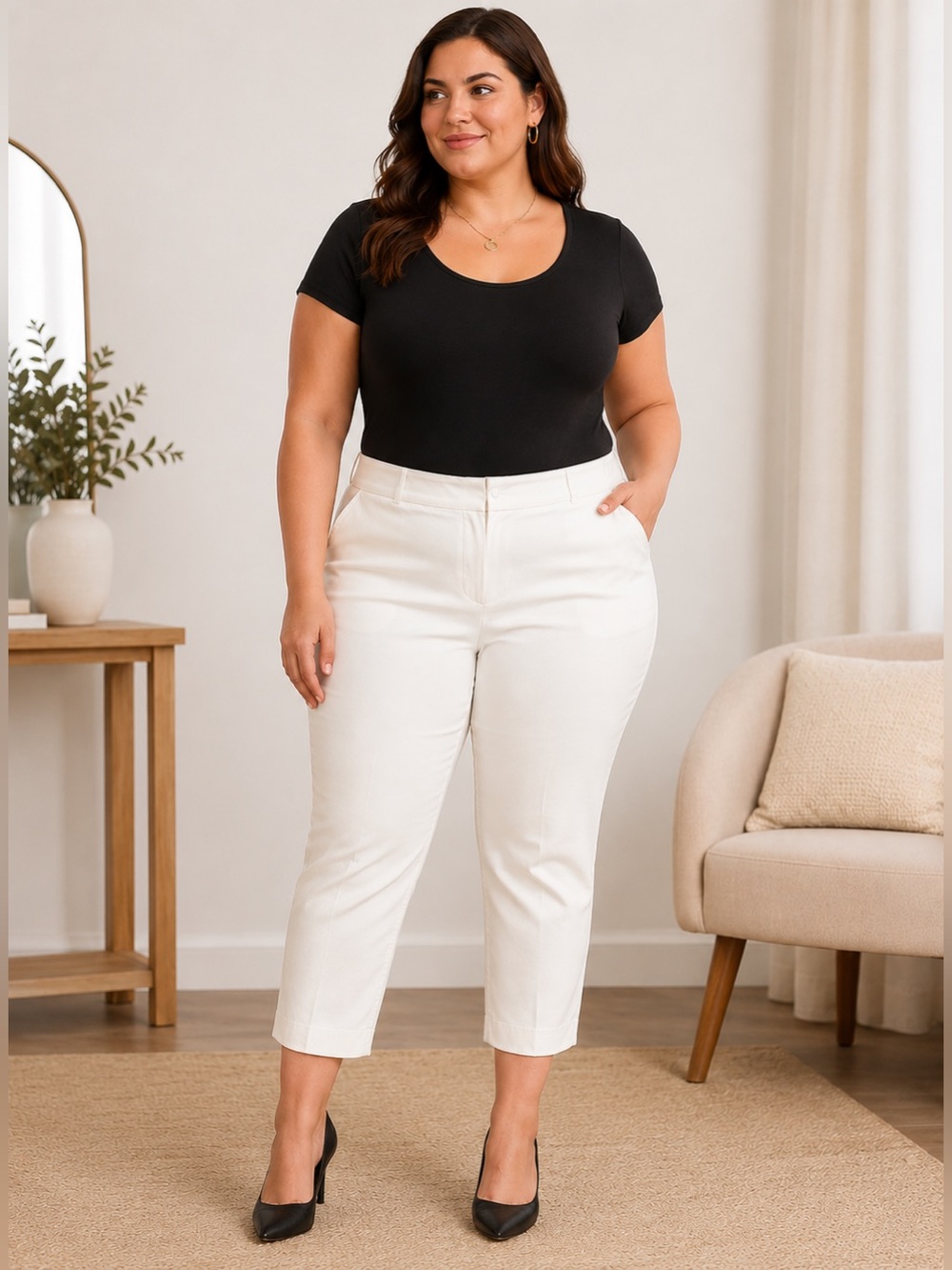 ✨ Worthington Slim Fit White Career Dress Pants – Women’s Size 20W
